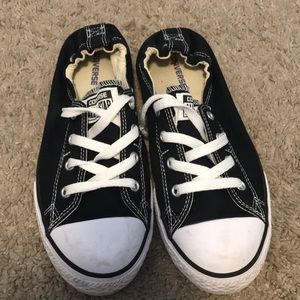 Black converse all star youth size 5.5 women’s 8.5
